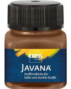 Barva na světlý a tmavý textil, tmavě hnědá, 20 ml, JAVANA, KREUL