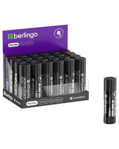 Berlingo, lepící tyčinka Double black, černá, 24ks