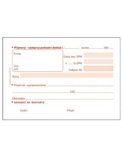 Příjmový - výdajový pokladní doklad A6, 10x50listů,10ks, cena za 1ks, univerzální, Baloušek