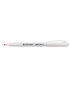 Centropen, liner 4611, červený, 10ks, 0.3mm, jemný plastový hrot, cena za 1ks