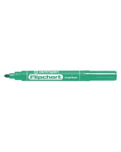 Centropen, flipchart marker 8550, zelený, 10ks, 2.5mm, nepropíjí se papírem, cena za 1ks