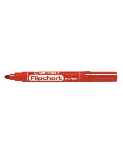 Centropen, flipchart marker 8550, červený, 10ks, 2.5mm, nepropíjí se papírem, cena za 1ks