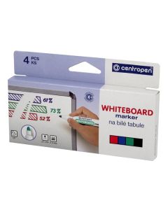 Centropen, sada whiteboard marker 8559, color, 4ks, 2.5mm, alkoholová báze