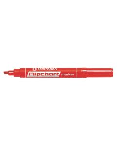 Centropen, flipchart marker 8560, červený, 10ks, 1-4,6mm, nepropíjí se papírem, cena za 1ks