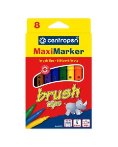 Centropen, sada popisovačů 8773, color, 8ks, 1,5-4mm, smývatelný, vypratelný, se štětcovými hroty