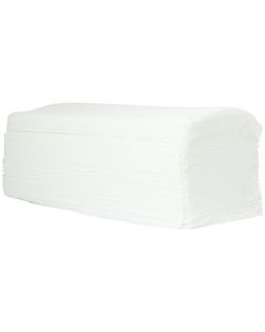 Papírový ručník ZZ, 240 x 210mm, bílý, 3200ks, dvouvrstvý
