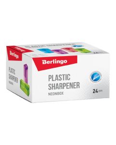 Berlingo, ořezávátko jednoduché NeonBox, color, 24ks