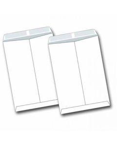 Obchodní taška B4, 250 x 353mm, bílá, Krpa, s křížovým dnem, s krycí páskou