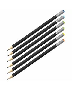 Berlingo, grafitová tužka set 6ks (2H-2B), black, 1ks, bez pryže