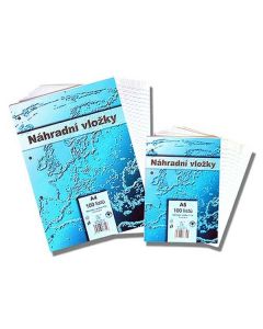 Vložky do záznamníků linkované, A4, 3x100listů,cena za 1ks, DOPRODEJ