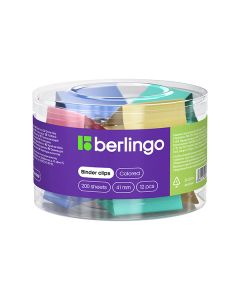 Kancelářské klipy na papír 41mm, 1ks, Berlingo, mix barev, 12 ks v balení