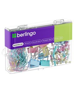 Sada kancelářských potřeb 1ks, Berlingo, mix pastelových barev, 120 ks