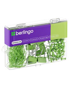 Sada kancelářských potřeb zelená, 1ks, Berlingo, 120 ks v balení