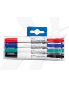 Centropen, marker 2709, černý, červený, modrý, zelený, 4ks, 1.8mm, stíratelný, cena za 1ks