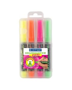 Centropen, sada zvýrazňovačů 8542, color, 4ks, 1.5mm, se super pružným hrotem