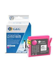G&G kompatibilní ink s LC-1000M, LC-970M, NP-B-0051M/1000M/970M, magenta, 400str.
