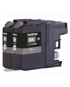 Brother originální ink LC-123BK, black, 2x600str., 2ks