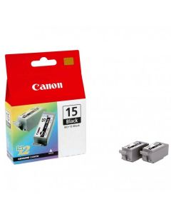 Canon originální ink BCI-15 BK, 8190A002, black, 390str., 2ks, -