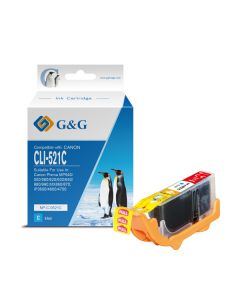 G&G kompatibilní ink s CLI521C, NP-C-0521C, 2934B001, cyan, 8.4ml