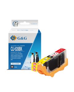 G&G kompatibilní ink s CLI526BK, NP-C-0526BK, 4540B001, black, 8.4ml