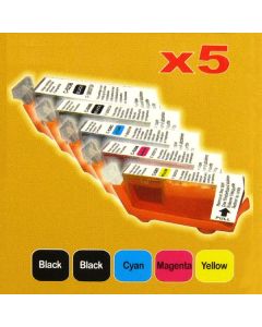 UPrint kompatibilní ink s CLI526, C-525/526 PACK, 2xblack/1xcyan/1xmagenta/1xyellow, s čipem