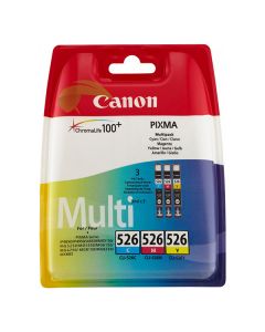 Canon originální ink CLI-526 CMY, 4541B019, CMY, blistr s ochranou, 9ml, multi pack