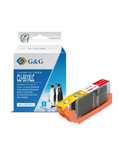 G&G kompatibilní ink s CLI551C XL, NP-C-0551XLC, cyan, 10,2ml, ml high capacity
