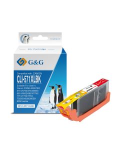 G&G kompatibilní ink s CLI571BK XL, NP-C-0CL571XLBK, black, 10,8ml, ml high capacity