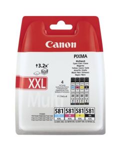 Canon originální ink CLI-581XXL BK/C/M/Y MULTI, 1998C006, CMYK, 4*11.7ml
