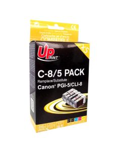 UPrint kompatibilní ink s CLI8, C8/5 PACK, 2xblack/1xcyan/1xmagenta/1xyellow, s čipem