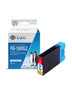 G&G kompatibilní ink s PGI 1500XL, NP-C-1500XLC/C, cyan