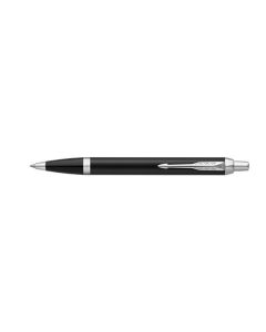 Kuličkové pero "Royal IM Black“, modrá, 0,5 mm, matné černé tělo, stříbrný klip, PARKER 2143632