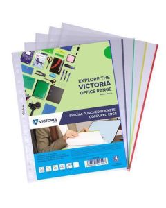 Euroobal, lesklý, barevný pruh – mix, A4, 50 micronů, VICTORIA