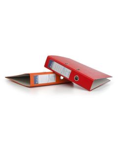 Pákový pořadač "Basic", oranžová, 75 mm, A4, s ochranným spodním kováním, PP/karton, VICTORIA