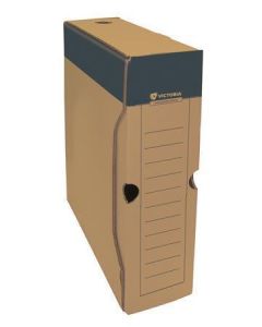 Archivační krabice, přírodní, karton, A4, 80 mm, VICTORIA