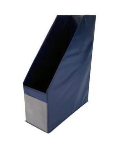 Stojan na časopisy, modrý, PVC, 95 mm, VICTORIA