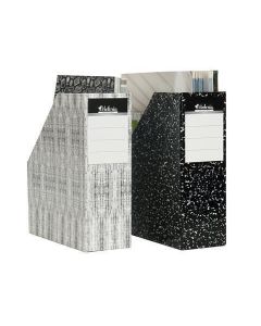 Stojan na časopisy, dekor textil, karton, 90 mm, VICTORIA