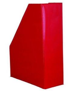 Stojan na časopisy, červený, PVC, 95 mm, VICTORIA