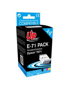 UPrint kompatibilní ink s C13T071, E-71 PACK, 1xblack/1xcyan/1xmagenta/1xyellow, 1x12 a 3x10ml