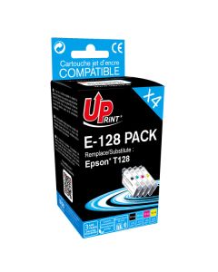 UPrint kompatibilní ink s C13T128, E-128 PACK, 1xblack/1xcyan/1xmagenta/1xyellow, 4x10ml