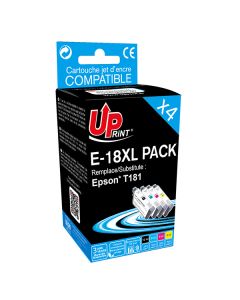 UPrint kompatibilní ink s C13T181, 18XL, E-18XL BK/C/M/Y PACK 4, 1xblack/1xcyan/1xmagenta/1xyellow, 1x12+3x9ml