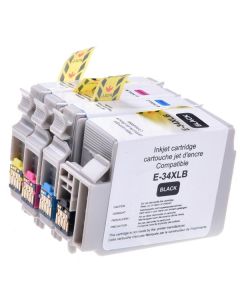 UPrint kompatibilní ink s C13T347, T347, E-34XL PACK, black/cyan/magenta/yellow, 1x1100+3x950str., 1x23,4+3x14ml