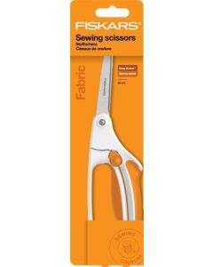 Nůžky na látky "EasyAction", bílá - oranžová, pružinové, 26 cm, FISKARS 1070070