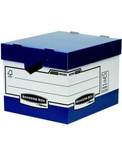 Archivační kontejner "BANKERS BOX®", karton, ergonomické rukojeti, uzaviratelné víko, FELLOWES