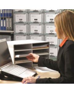 Stolní organizér "BANKERS BOX SYSTEM", šedá, karton, FELLOWES 08750EU