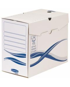 Archivační box "Bankers Box Basic", modro-bílá, A4, 150 mm, FELLOWES