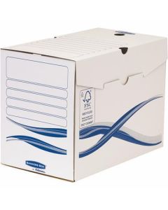 Archivační box "Bankers Box Basic", modro-bílá, A4, 200 mm, FELLOWES