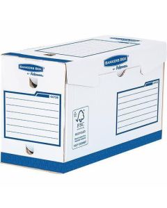Archivační box "Bankers Box Basic", modro-bílá, A4+, 150 mm, extra silný, FELLOWES