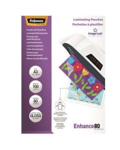 Laminovací fólie, lesklá, A3, 80 micron, FELLOWES