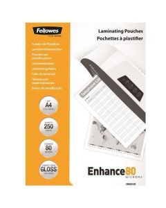 Laminovací fólie, lesklá, 80 micron, A4, FELLOWES